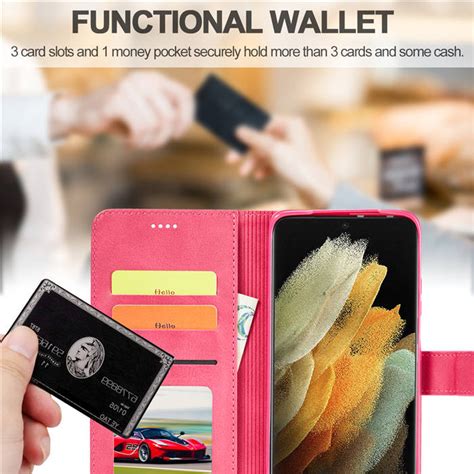 Lc Imeeke Samsung Galaxy S Ultra Wallet Stand Pu Leather Case Rose