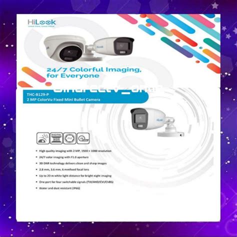 Jual Camera CCTV Outdoor Hilook 2mp THC B129 P ColorVu Shopee Indonesia