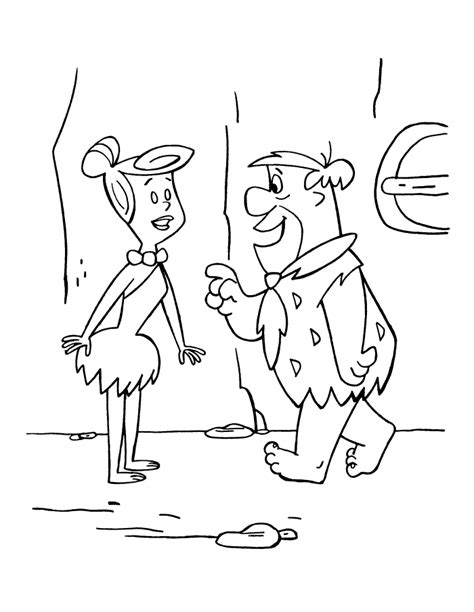 Flintstone Coloring Pages Coloring Home