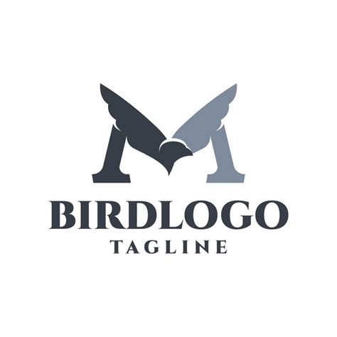 Buchstabe M Logo Mit Einer Illustration Eines Vogels Gut F R Jedes