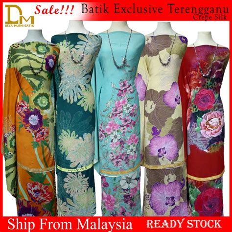 Desa Murni Batik Kain Pasang Batik Sutera Terengganu Crepe Silk