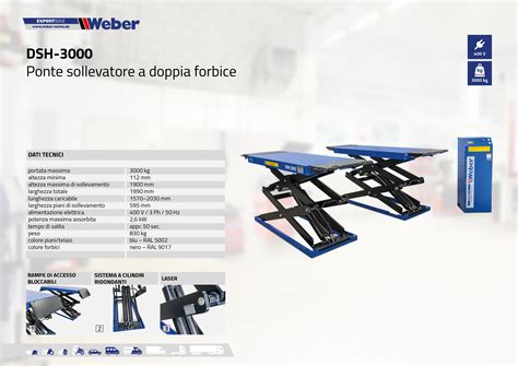 Ponte Sollevatore A Doppia Forbice Weber Expertserie Dsh