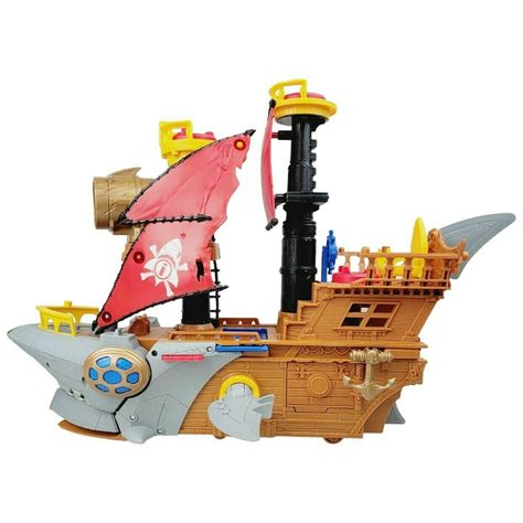 Fisher Price Imaginext Shark Bite Pirate Ship Playset Mattel 2015