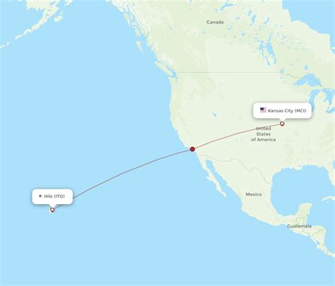 Flights From Kansas City To Hilo Mci To Ito Flight Routes