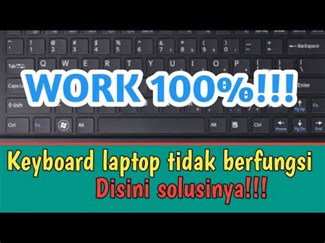 Cara Mengatasi Keyboard Laptop Eror Tidak Berfungsi Youtube