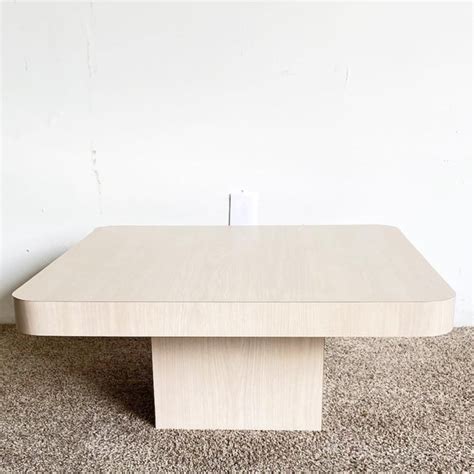 Postmodern Wood Grain Laminate Mushroom Coffee Table Chairish