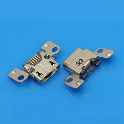 2pcslot Micro Charging Port Usb Jack Socket Connector Dock Plug Replacement 5pin Repair Parts