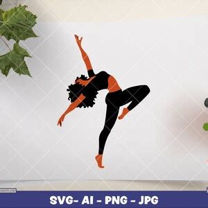 Afro Yoga Pose Digital Png Ai Svg Instant Etsy Uk