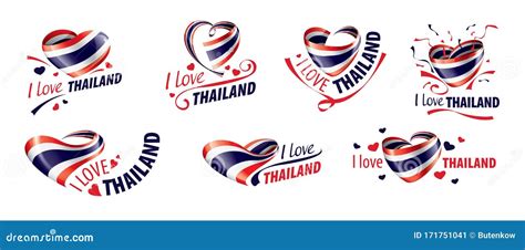 National Flag Of The Thailand In The Shape Of A Heart And The