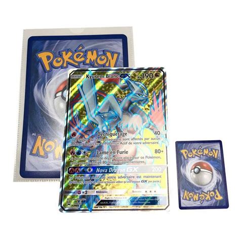 Carte Pokemon Jumbo Format G Ante Kyurem Blanc Gx Pv Full Art En