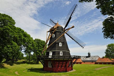 Windmill At Kastellet, Copenhagen, Denmark Stock Image - Image of house ...