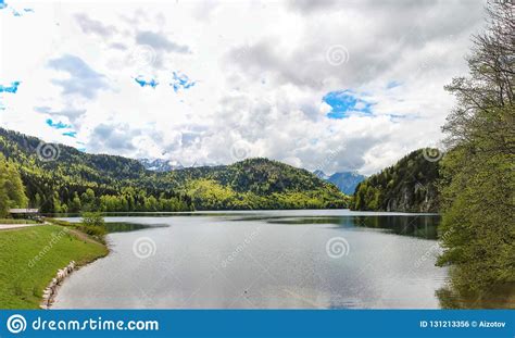 View of the Alpsee Lake Near the Neuschwanstein Castle in Bavaria Stock ...