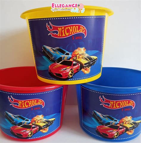 Balde De Pipoca Hot Wheels Elo Produtos Especiais