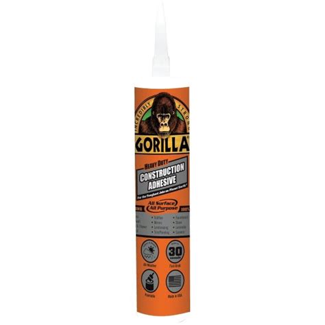 Gorilla® Heavy Duty Construction Adhesive 9 Oz Cartridge Case Of 12 Hd Supply