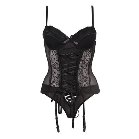 Bustier femme ensemble de Lingerie Sexy en dentelle pour femmes Bustier à haute élasticité avec