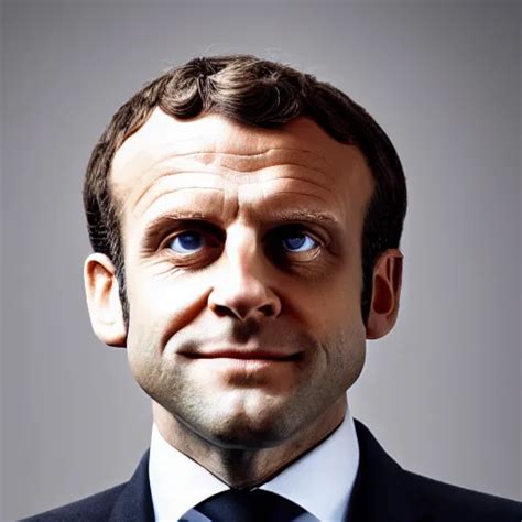 Closeup Portrait Of Macaron Emmanuel Macron In The Stable Diffusion