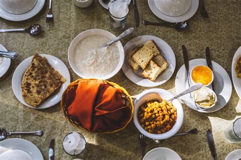 Premium Photo | Traditional pakistani breakfast set on a table