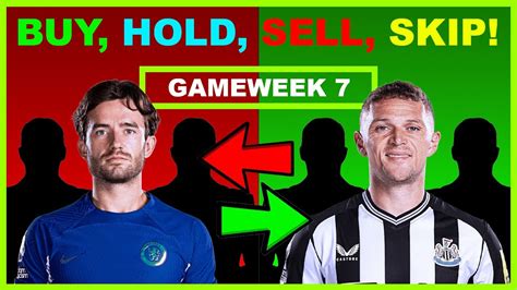 FPL Double Gameweek 7 BUY HOLD SELL SKIP Transfer Tips Fantasy