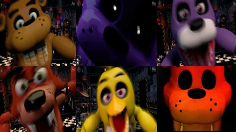 All Fnaf 1 Nostalgic Animatronics Jumpscares Download Ucn Mods Youtube