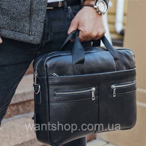 Сумка-портфель мужская кожаная TM-22489 черная: продажа, цена в Киеве ...