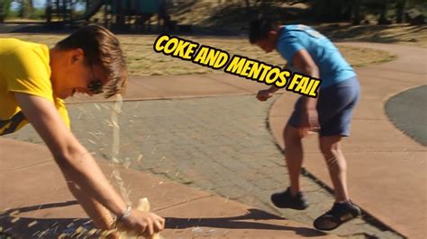 Coke And Mentos Rocket Fail Youtube