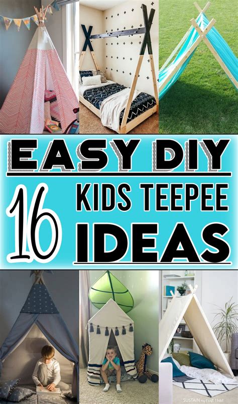 16 DIY Kids Teepee Ideas To Play, Read And Sleep - The Newlywed