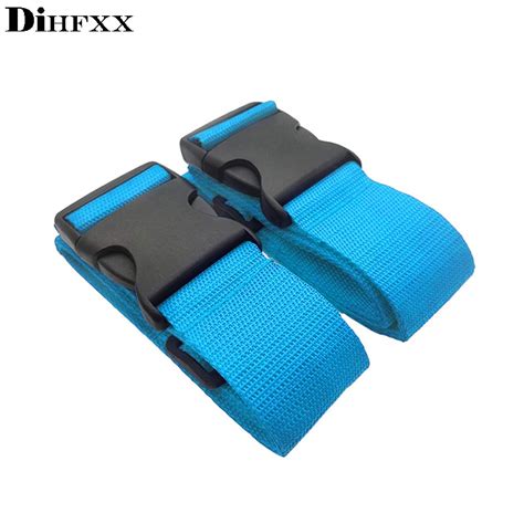 DIHFXX 7 Colors Adjustable Nylon Lock Travel Luggage Straps Belt Protective Travel Accessories ...