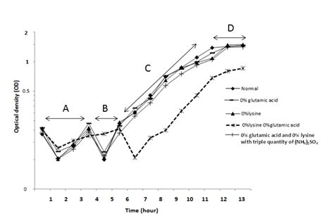 Growth Curves Of B Subtilis In The Presence And The Absence Of Amino