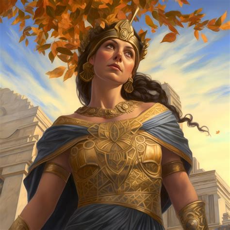 Premium Photo The Olive Crown A Realistic Depiction Of Athena Adorned