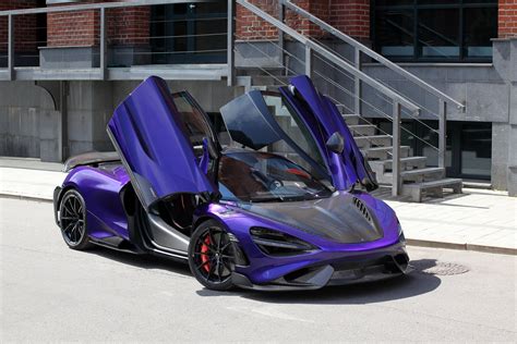 Purple McLaren 765 LT With 4x4 Twill Carbon Parts TopCar