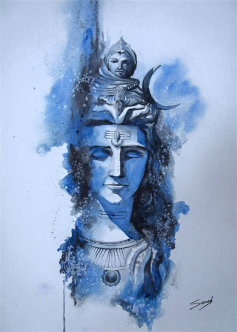 Buy Painting Lord Shiva Artwork No 15743 By Indian Artist Sooneel Chauhan