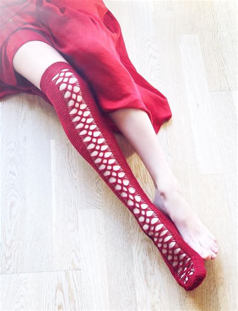 Crochet Pattern Red Lily Lace Socks Etsy Artofit