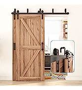 Amazon Zekoo Ft Four Doors Double Track Bypass Sliding Barn Door