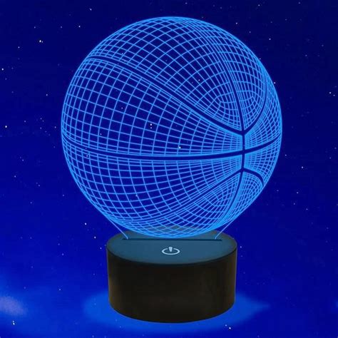 3D Basketball Lampe Illusion Optique Led Veilleuse Optiques Illusions