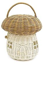 Amazon Kolwoven Mushroom Rattan Storage Basket With Lid Mouse In