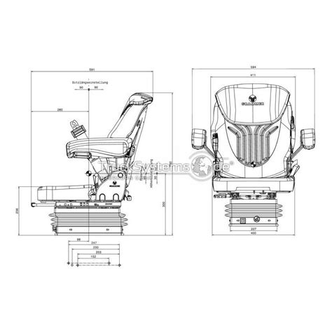 GRAMMER Traktor Sitz Compacto Comfort S Luftgefedert PVC 1081368