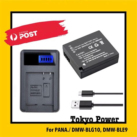 Battery 1800mAh DMW BLG10 DMW BLE9 Charger For Panasonic Lumix DMC