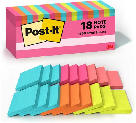 Amazon Post It Notes 3x3 In 18 Pads America S 1 Favorite