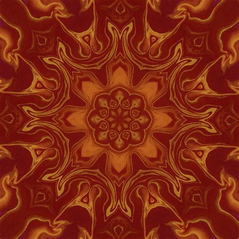 Red Mandala Digital Art By Irene Moriarty Pixels