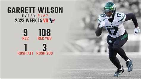 Garrett Wilson Week Every Target Catch And Run Vs Houston Texans