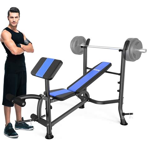 Mo Finance Donow Olympic Weight Bench Adjustable With Barbell