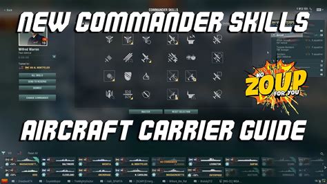 World Of Warships New Commander Skills Aircraft Carrier Guide YouTube