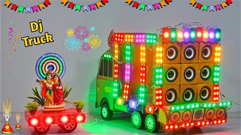 Durga Puja Navratri Dj Mini Truck Dj Light Big Dj Truck Loading