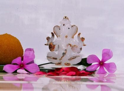 Craftfry Ganesha Idol For Gift Double Face Ganesha In White Color In