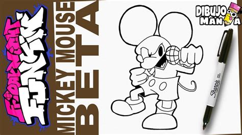 Como Dibujar A Mickey Mouse Beta De Friday Night Funkin How To Draw