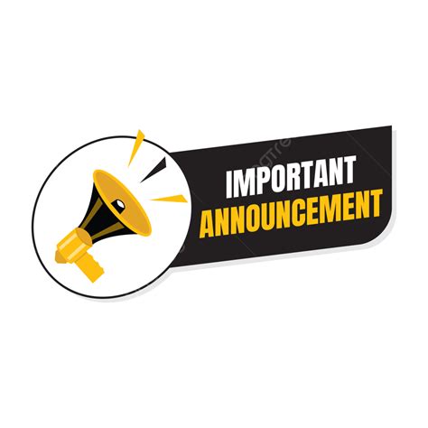 Important Announcement Sign Icon Important Announcement Announcement