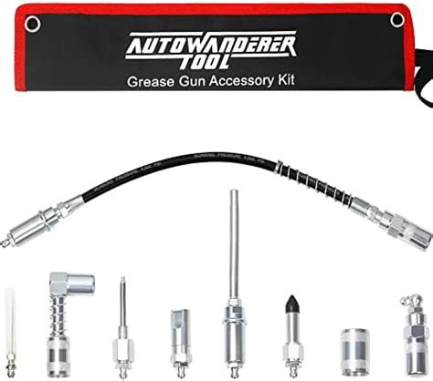 AutoWanderer Tool Grease Gun Tip 9 Piece Grease Coupler Kit Quick