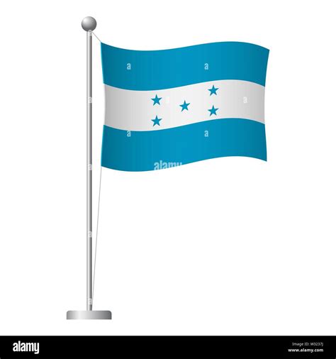 Honduras Flag On Pole Metal Flagpole National Flag Of Honduras