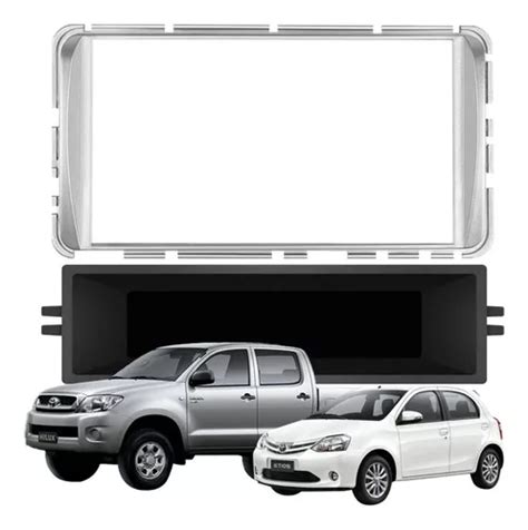 Marco Adaptador Toyota Hilux Etios Simple Doble Din Gris Env O Gratis