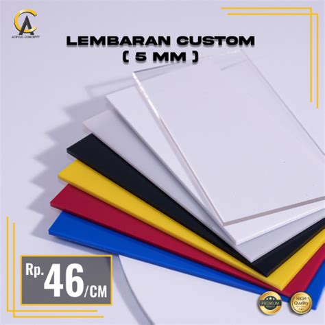 Jual Akrilik Acrylic Lembaran Bening Dan Putih Mm Custom Potongan